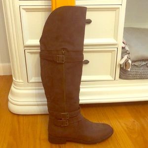 JustFab knee high boots.